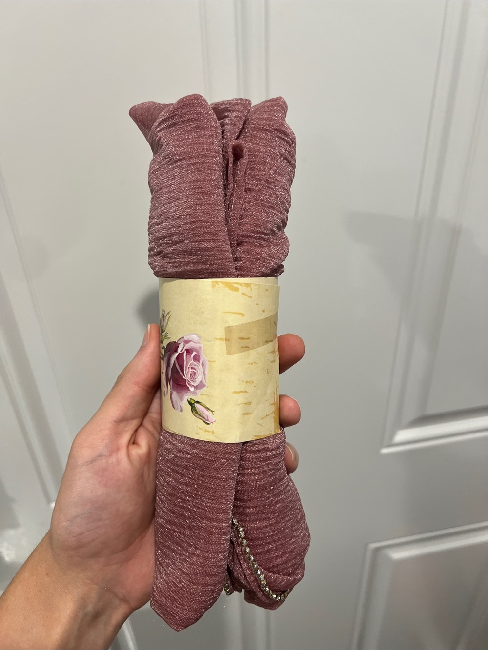 Women’s Ribbed Knit Scarf - Dusty Rose